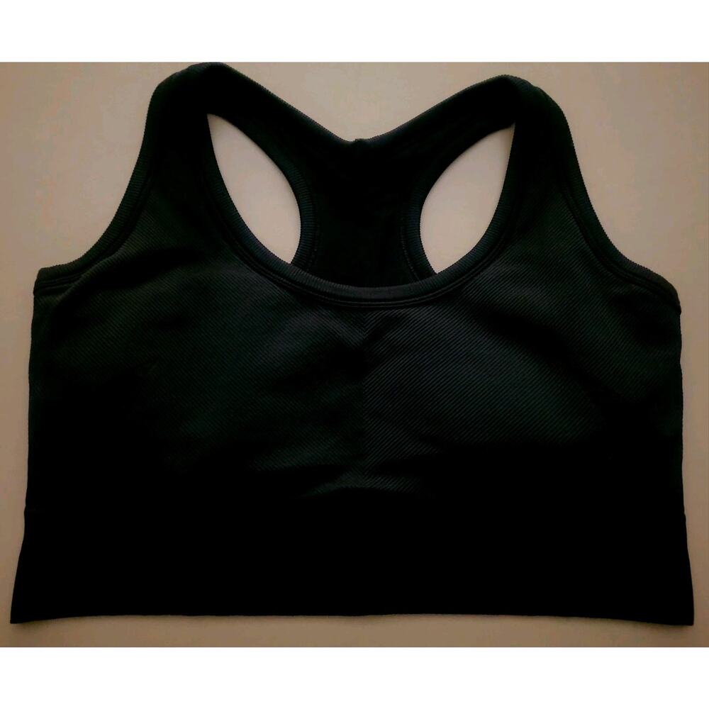 Spanx Look At Me Now, Black Racerback Sports Bra, Sz 3X Medium Support